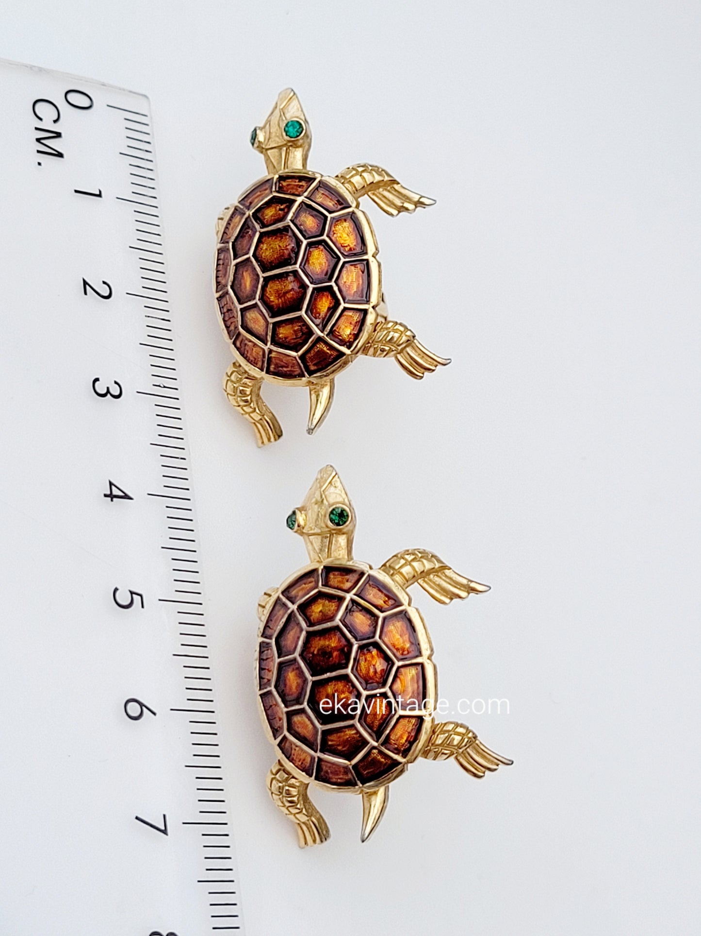 Trifari - Boutons de manchette Tortue