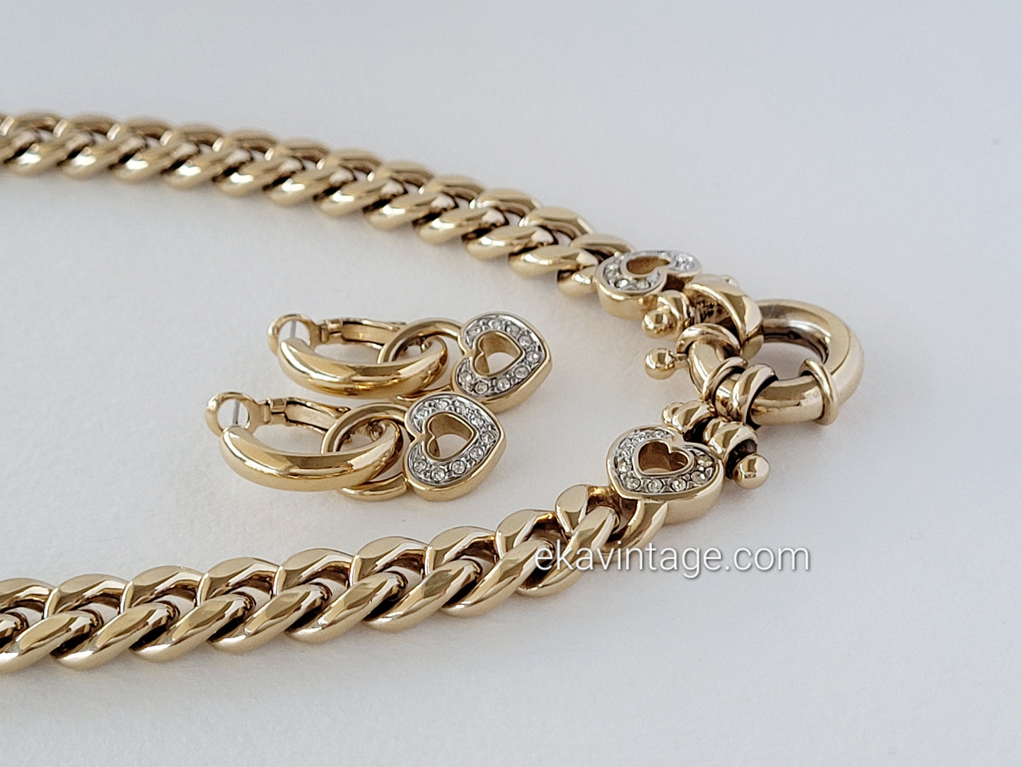 Agatha - Parure vintage Collier et boucles d'oreilles