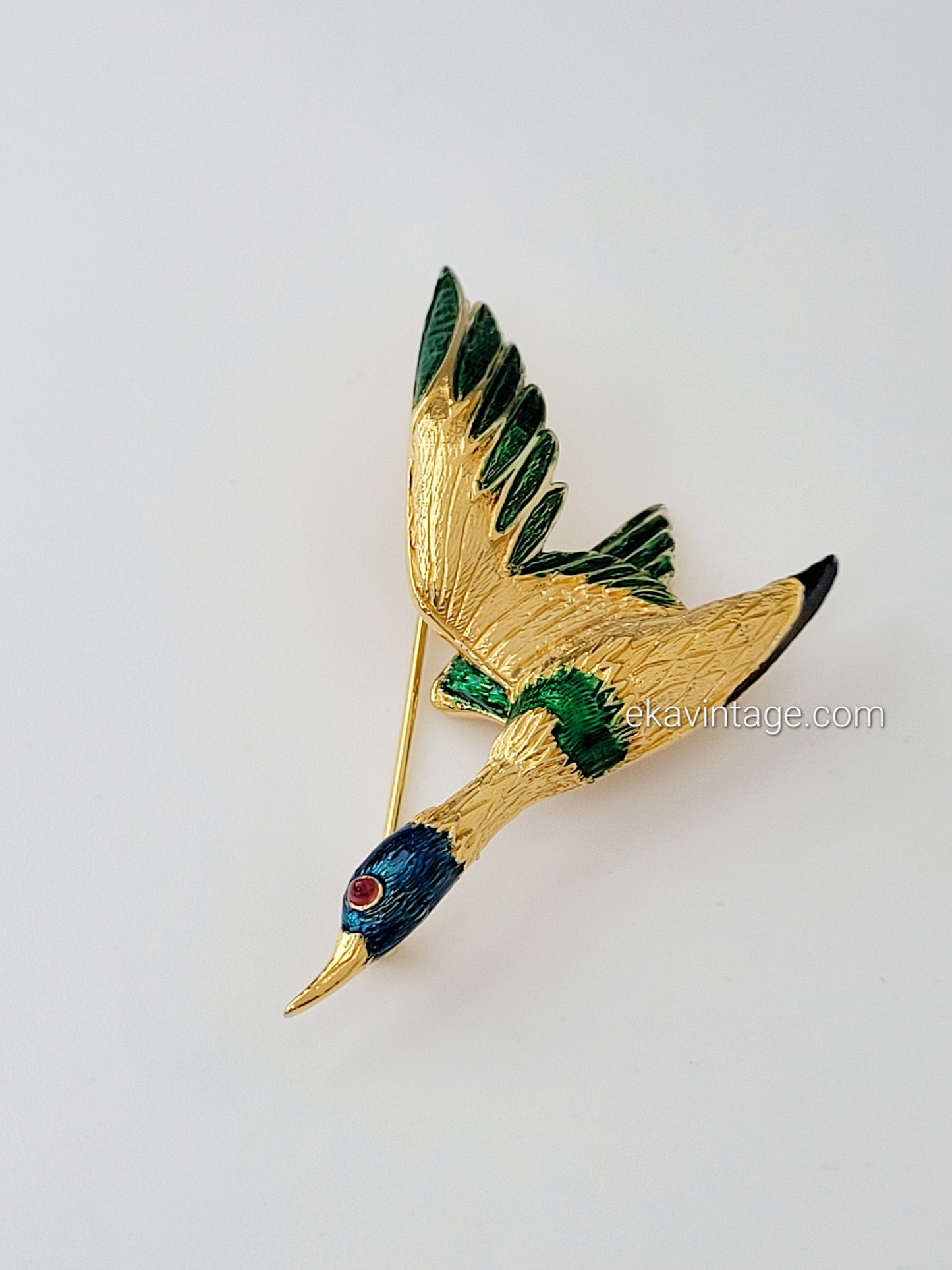 Carven - Broche vintage en forme d'oiseau