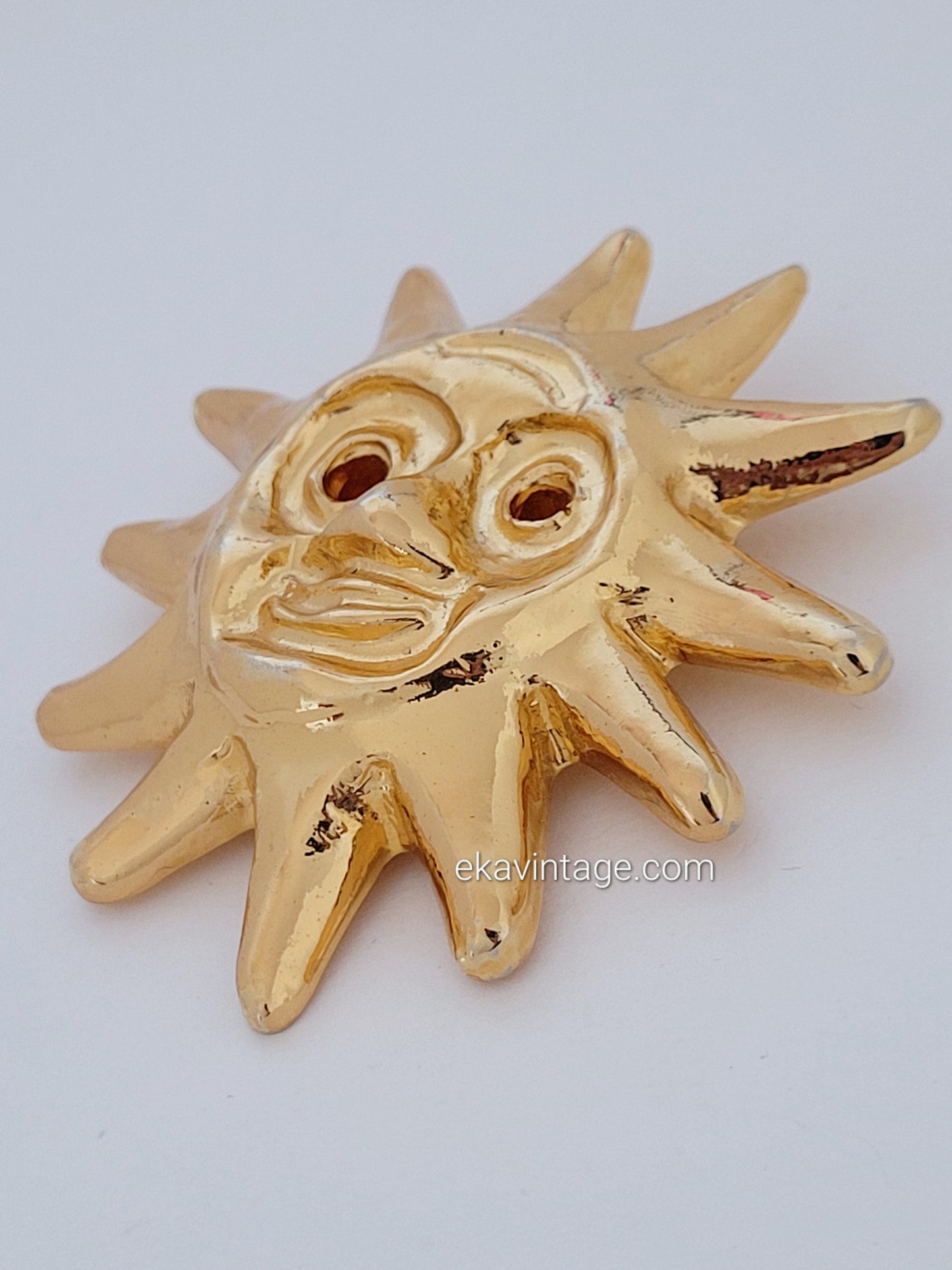 Christian Lacroix - Grande broche vintage Soleil