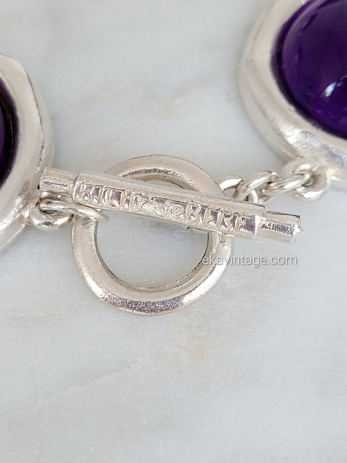Biche de Bere - Bracelet vintage cabochons couleur violet