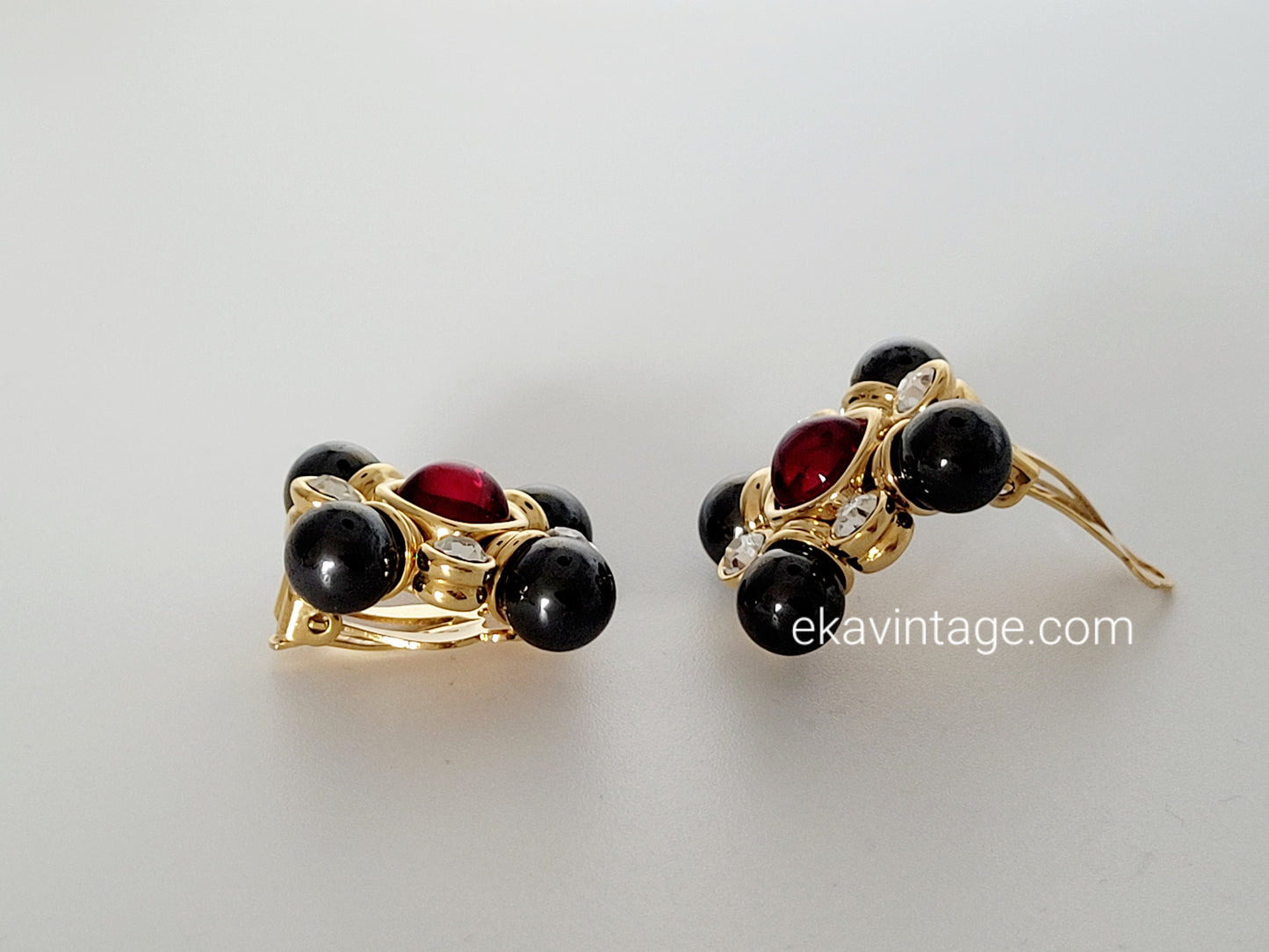 Cabouchon - Boucles d'oreilles vintage