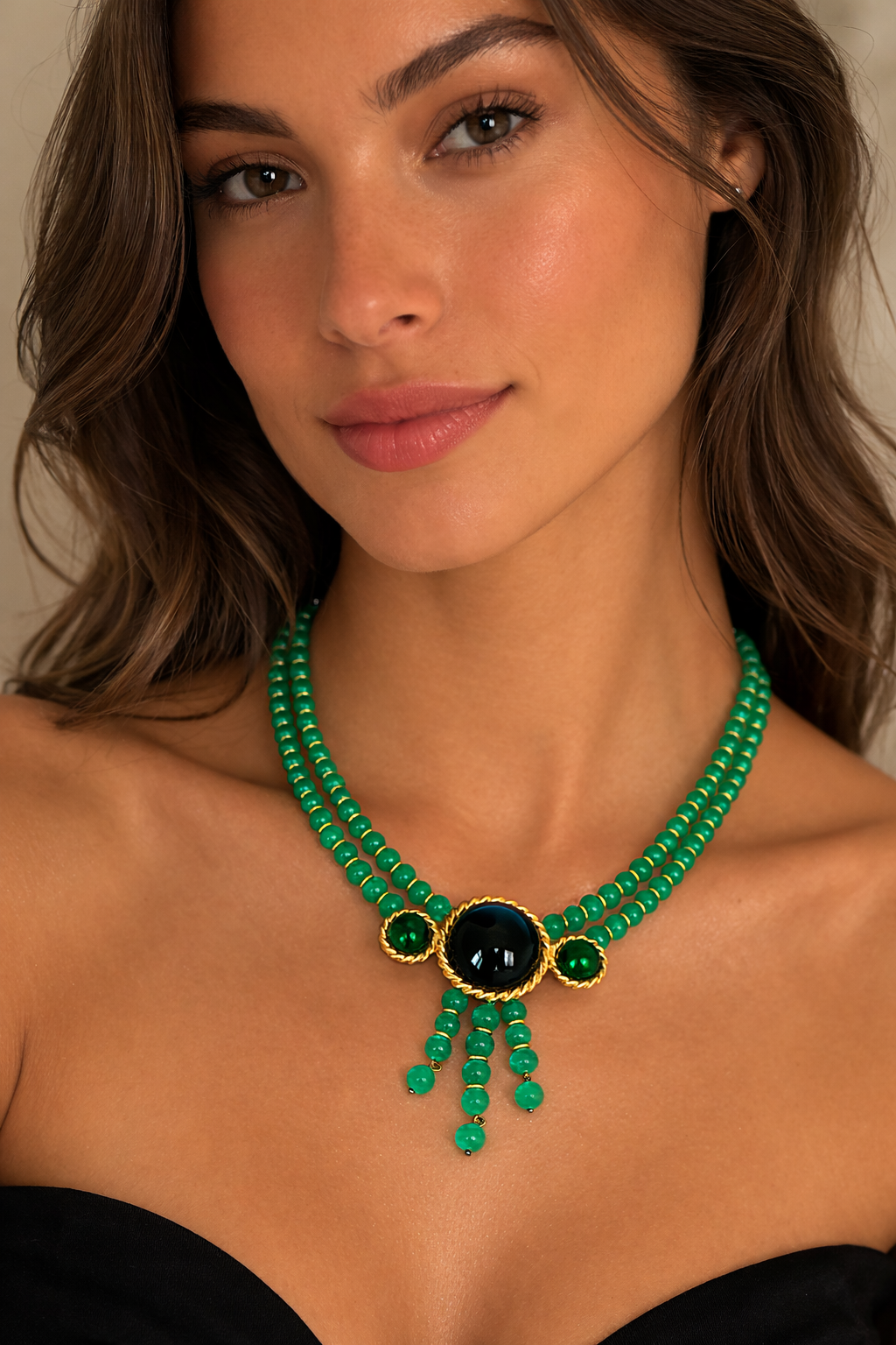 Rita Frascione - Collier vintage perles en verre