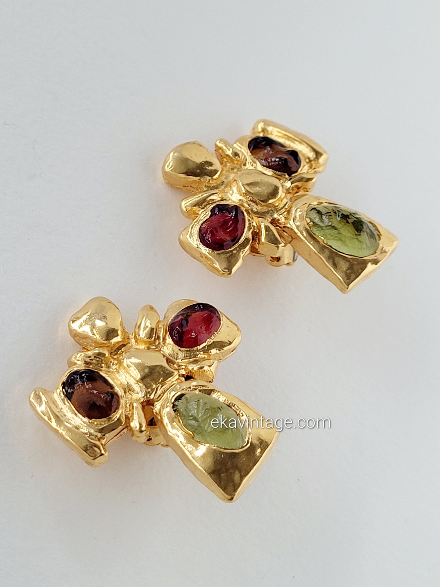 Christian Lacroix - Boucles d'oreilles vintage Croix