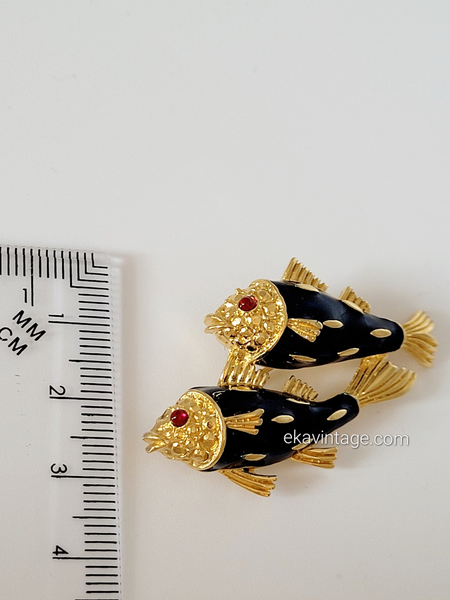 Trifari - Broche vintage Poissons