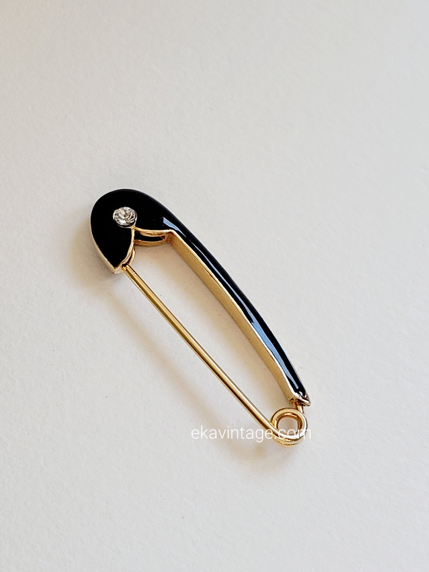 Sonia Rykiel - Broche vintage Épingle bleu marine