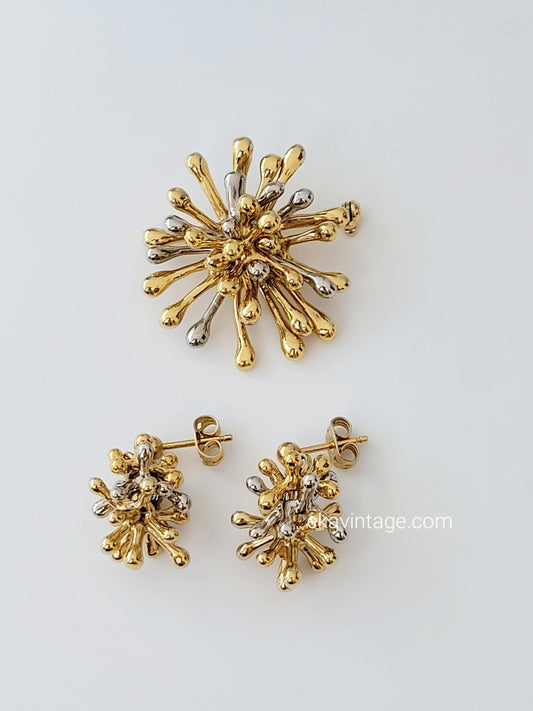 Charles Jourdan - Broche et boucles d'oreilles