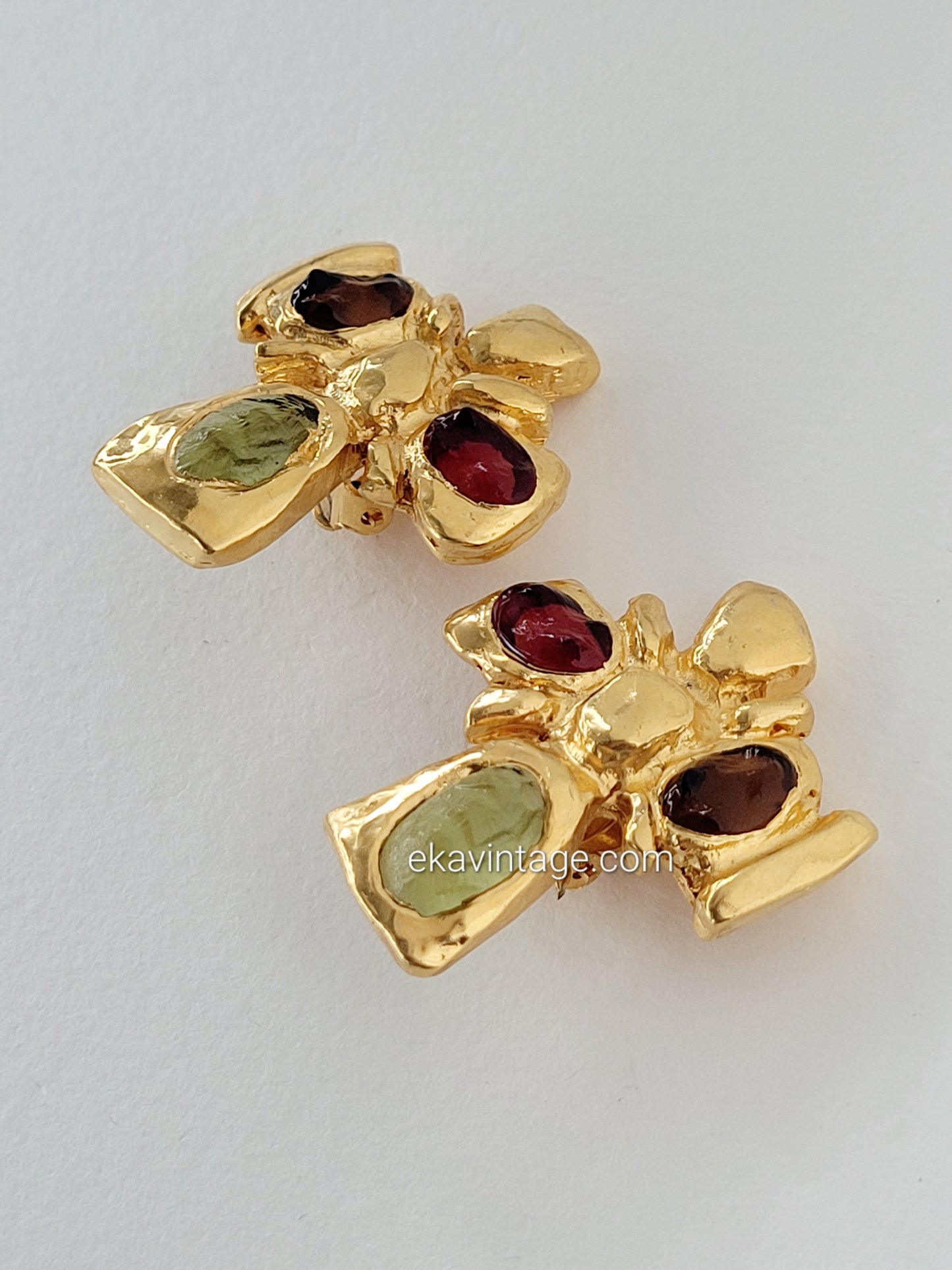 Christian Lacroix - Boucles d'oreilles vintage Croix