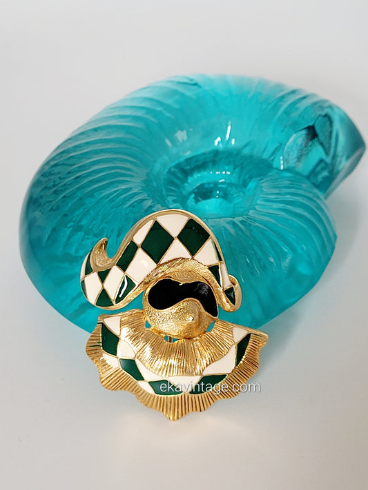 Orena Paris - Broche vintage Arlequin