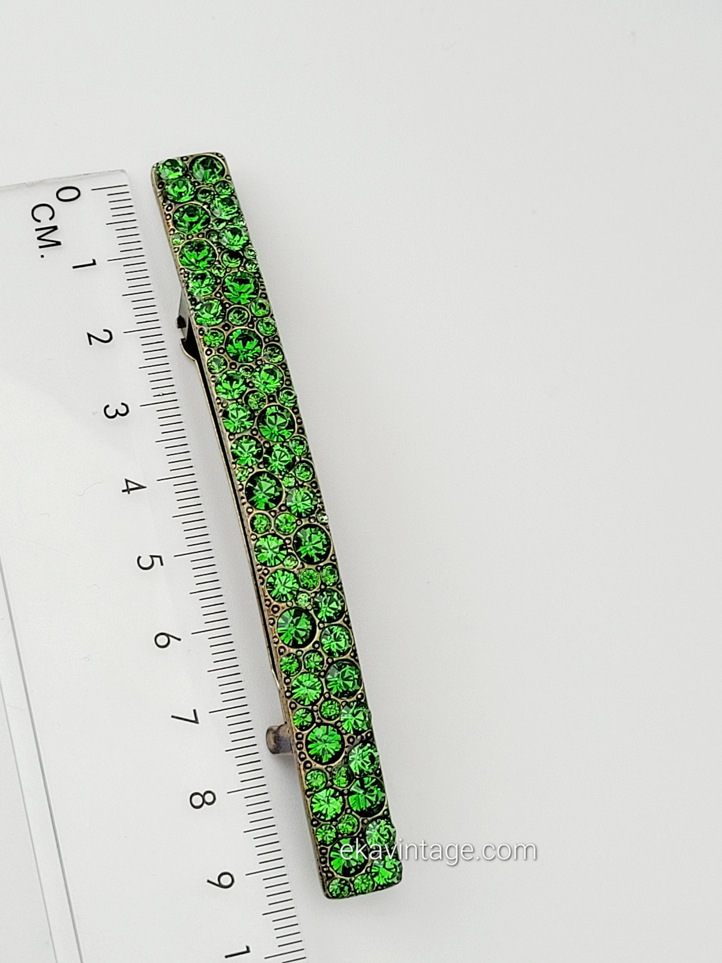 Sonia Rykiel - Barrette cristaux verts
