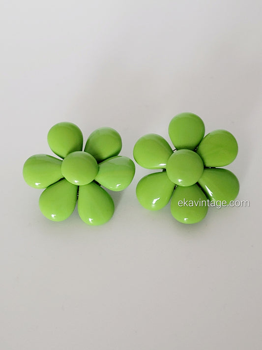 Boucles d'oreilles vintage Fleur