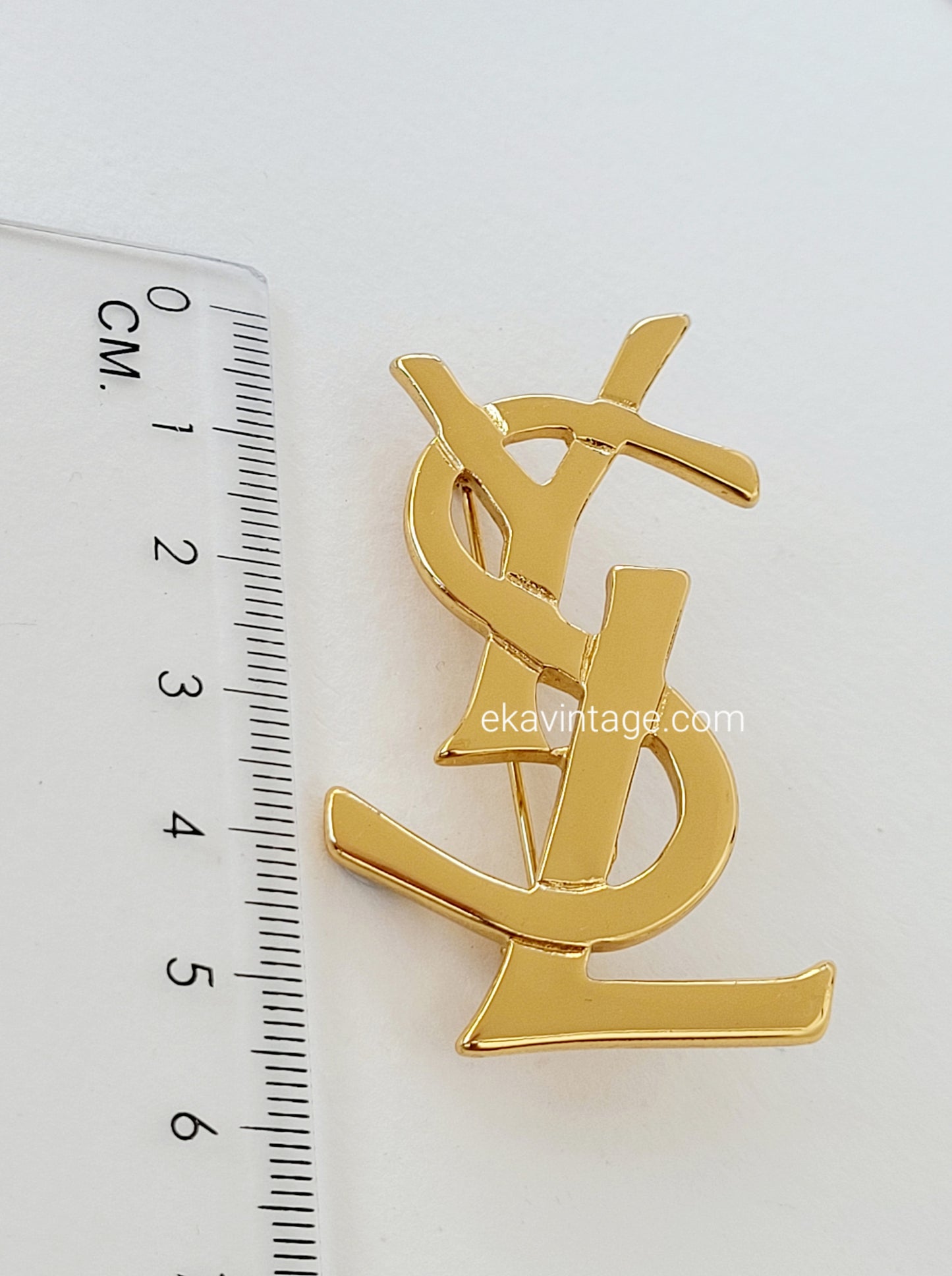 Yves Saint Laurent - Broche vintage logo YSL
