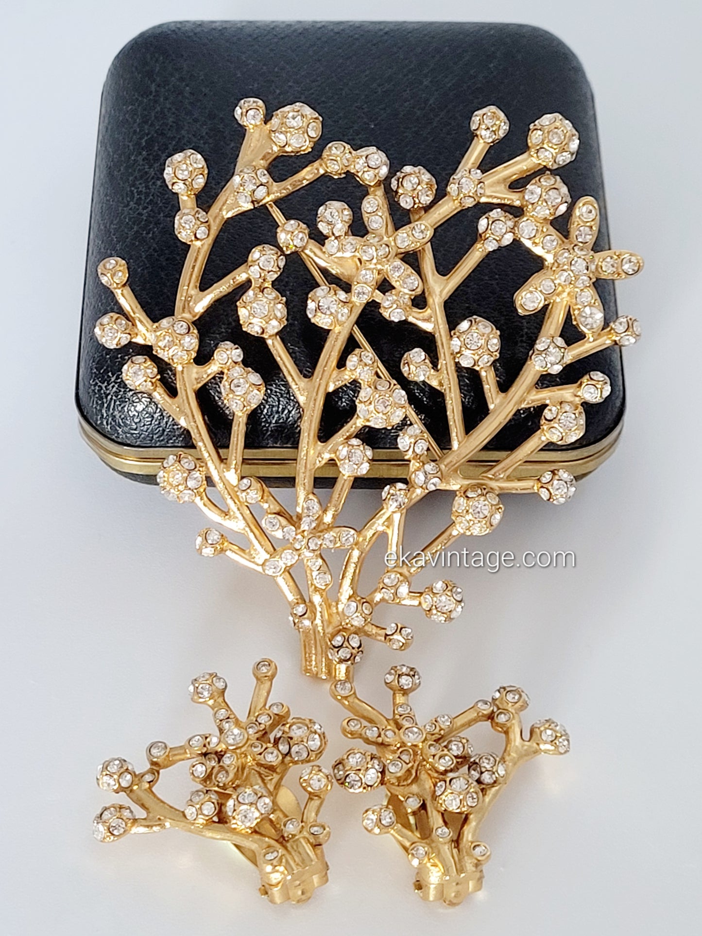 KENZO - Magnifique parure boucles d'oreilles et broche vintage