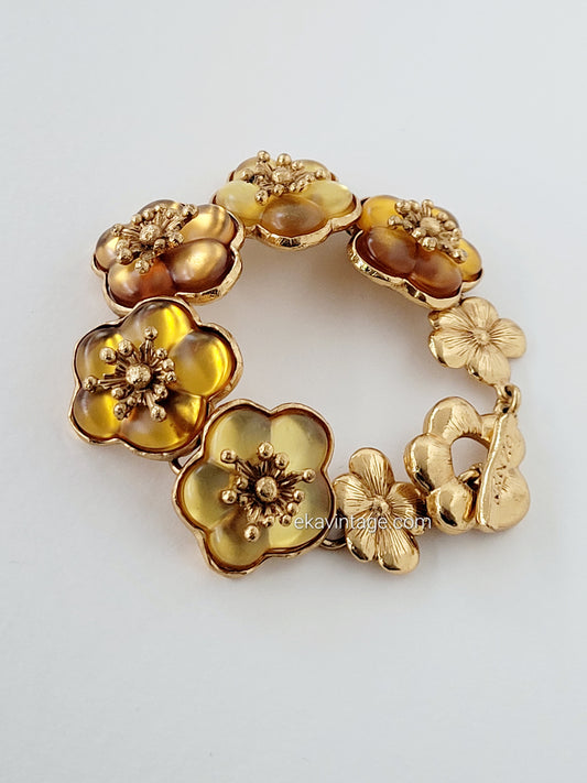 Kenzo Paris - Magnifique bracelet vintage Fleurs