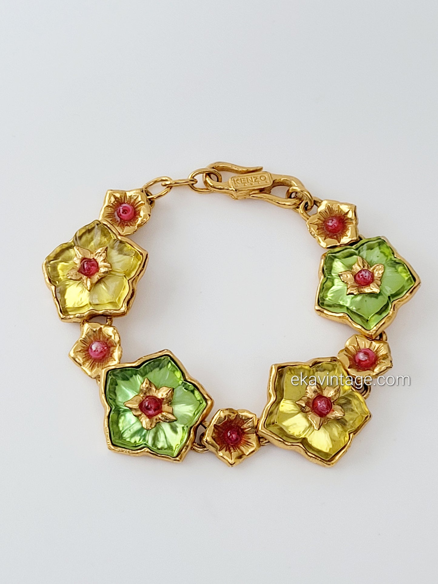 Kenzo Paris - Magnifique bracelet vintage Fleurs