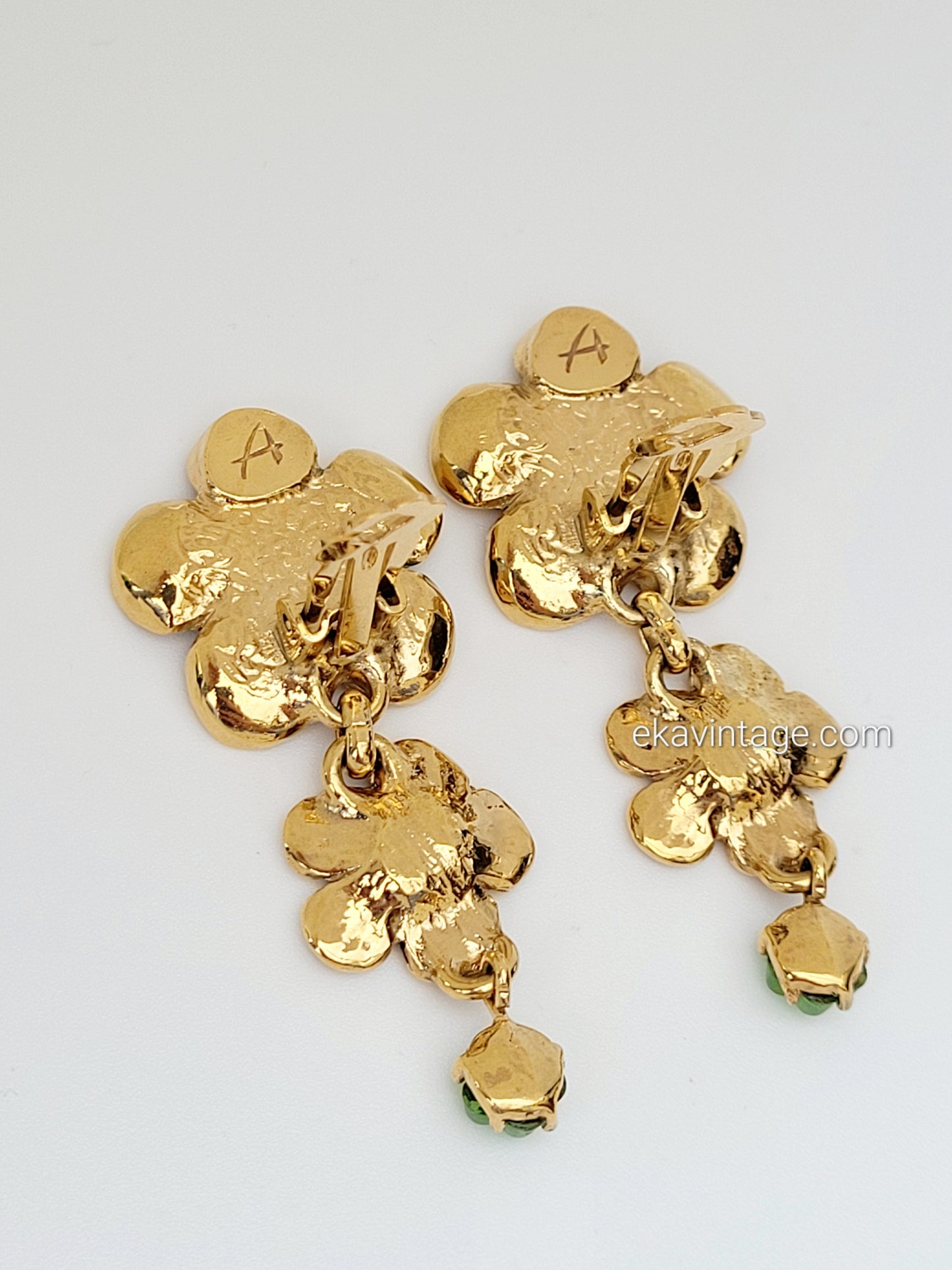 Boucles d'oreilles vintage Fleur