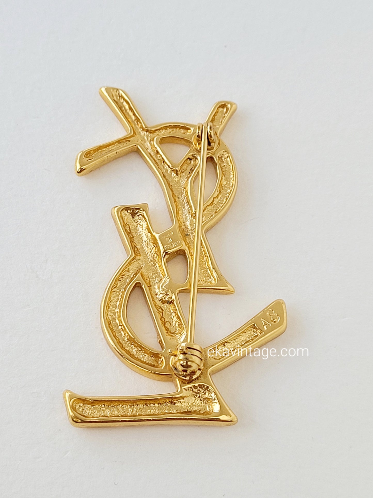 Yves Saint Laurent - Broche vintage logo YSL
