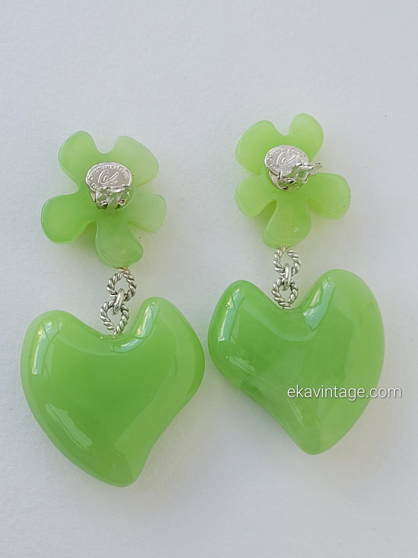 Christian Lacroix  - Boucles d'oreilles pendantes Cœur