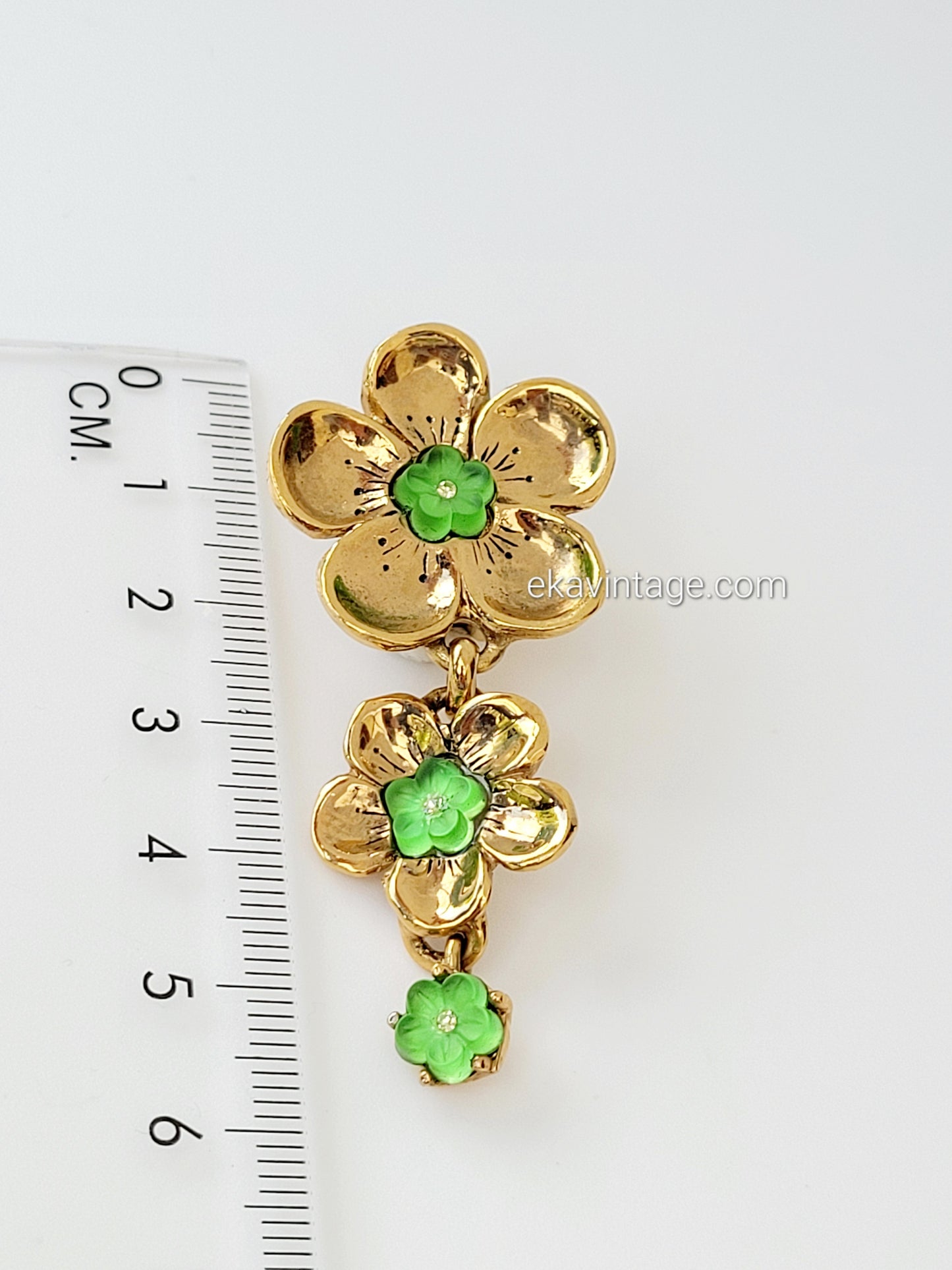 Boucles d'oreilles vintage Fleur