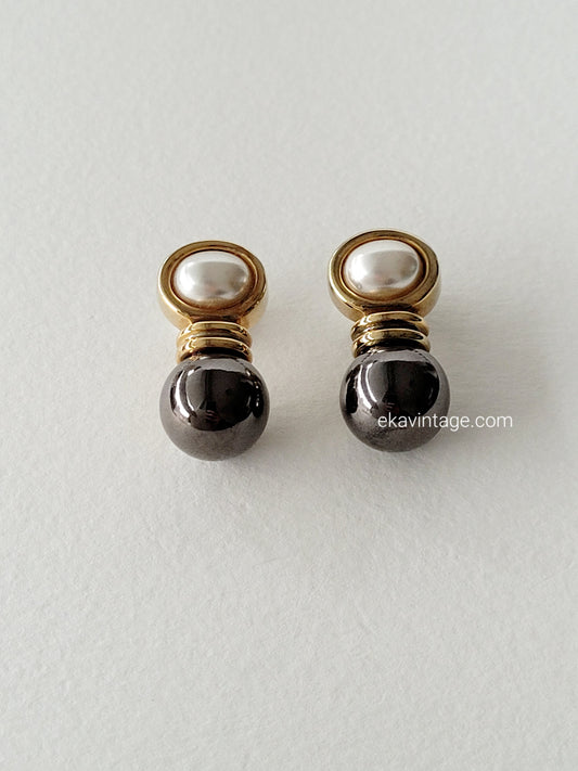 Cabochon - Boucles d'oreilles vintage