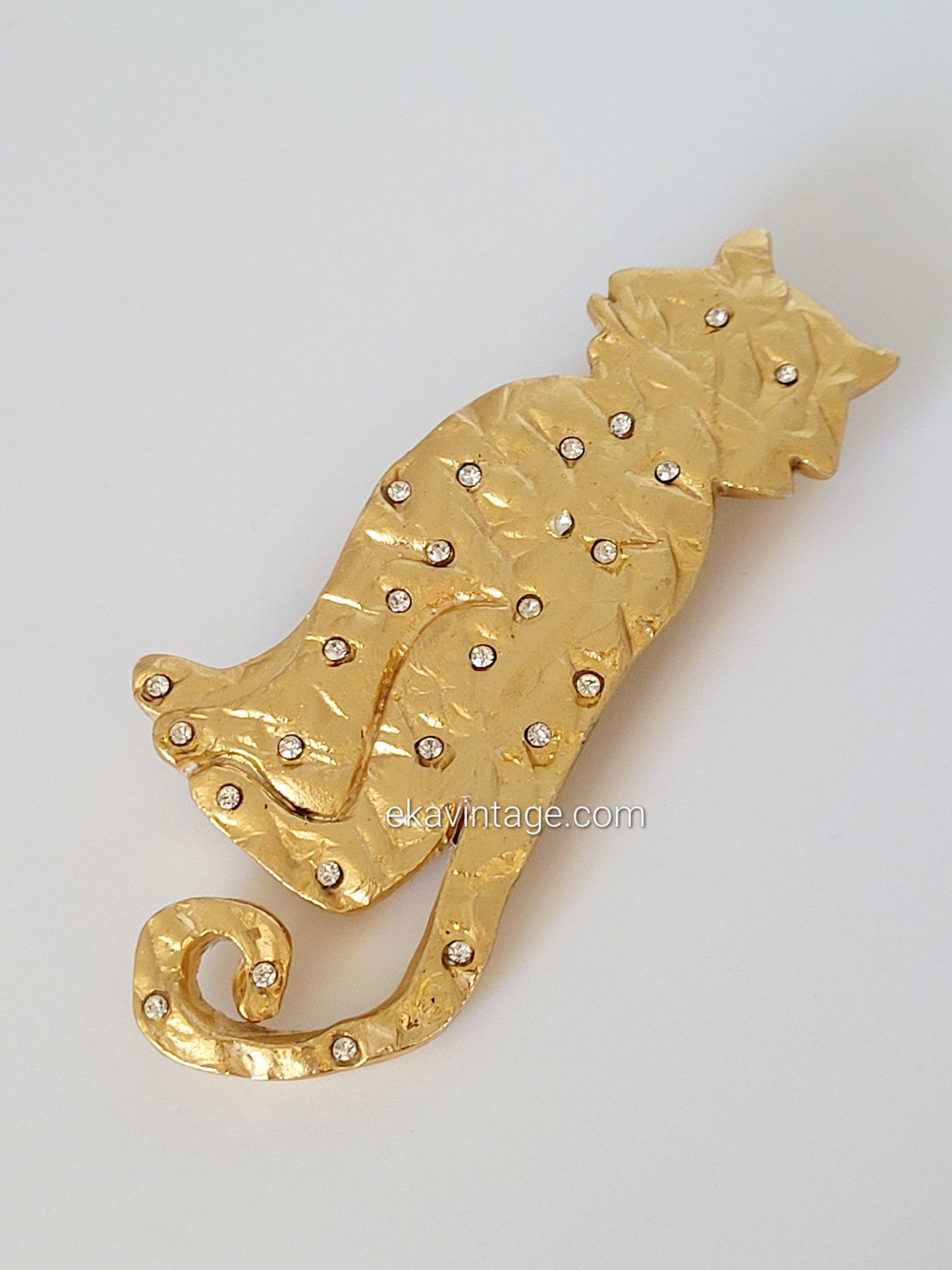 Baila Booste - Grande broche vintage Chat