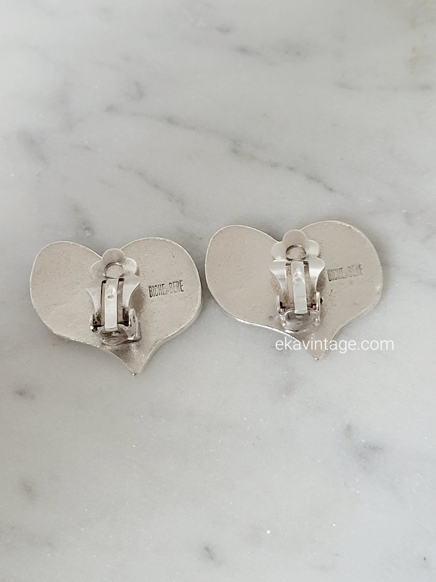 Biche de Bere - Boucles d'oreilles vintage Cœur