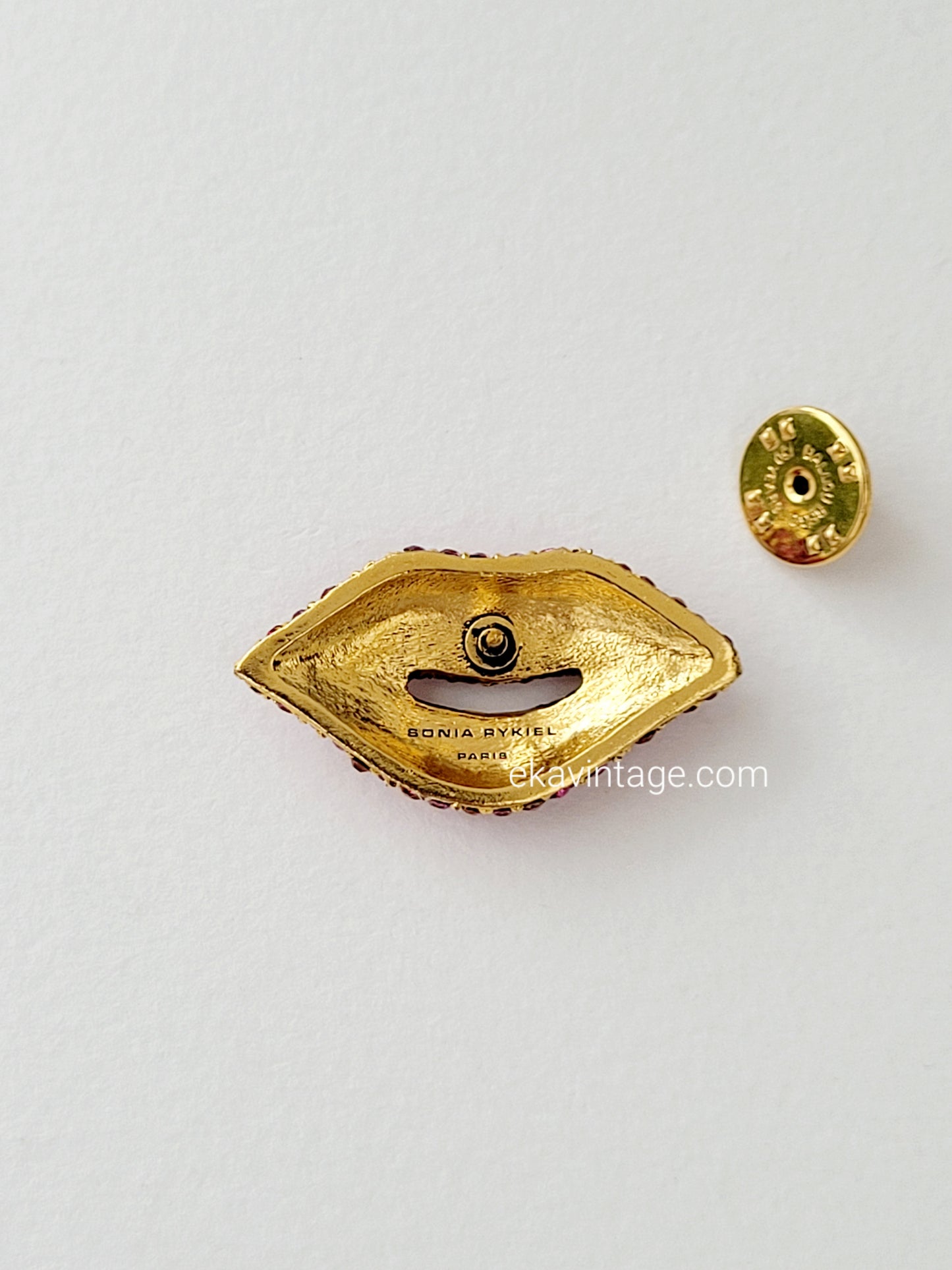 Sonia Rykiel - Broche sertie de cristaux roses