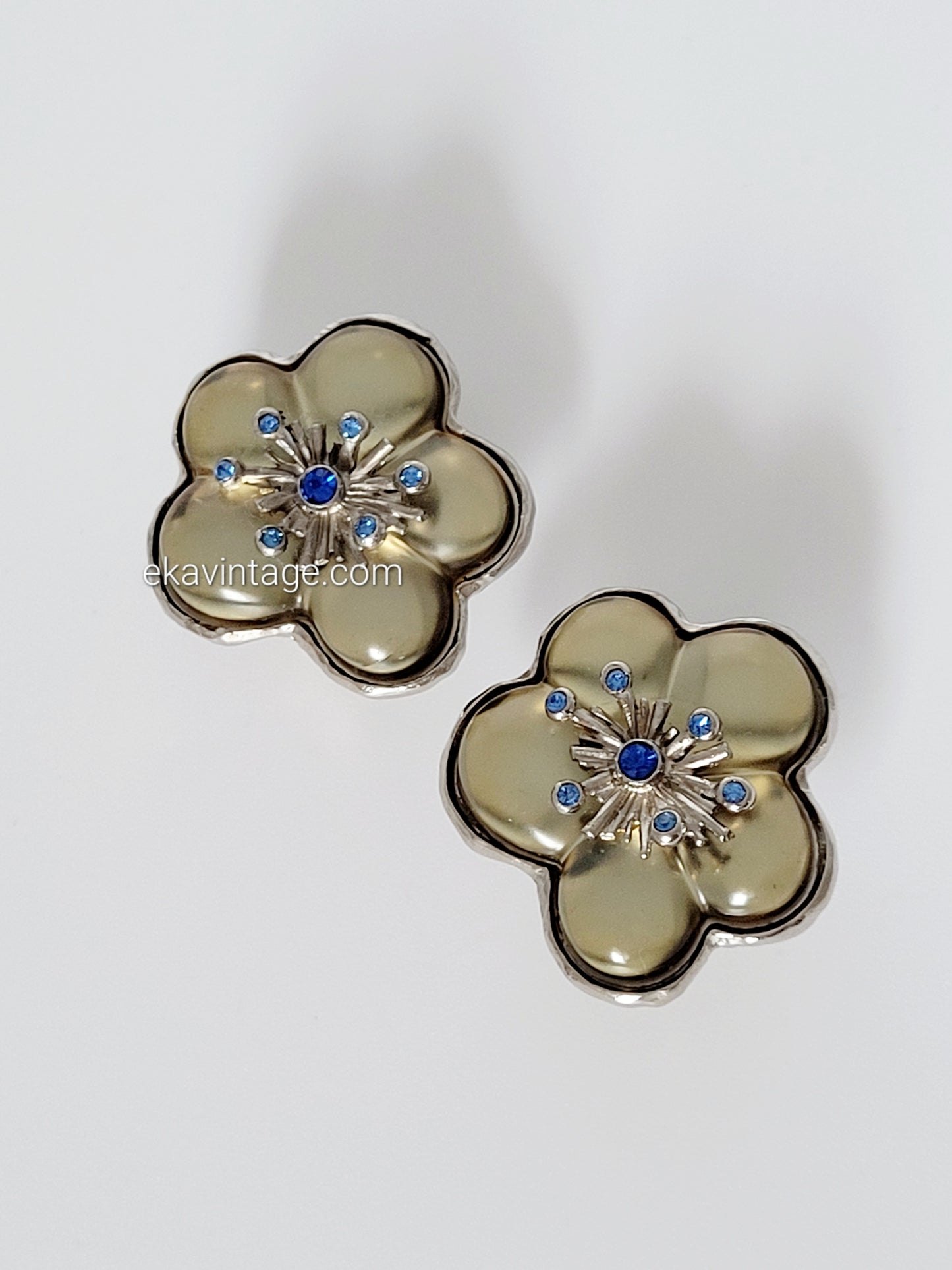 Boucles d'oreilles vintage Kenzo Paris Fleurs