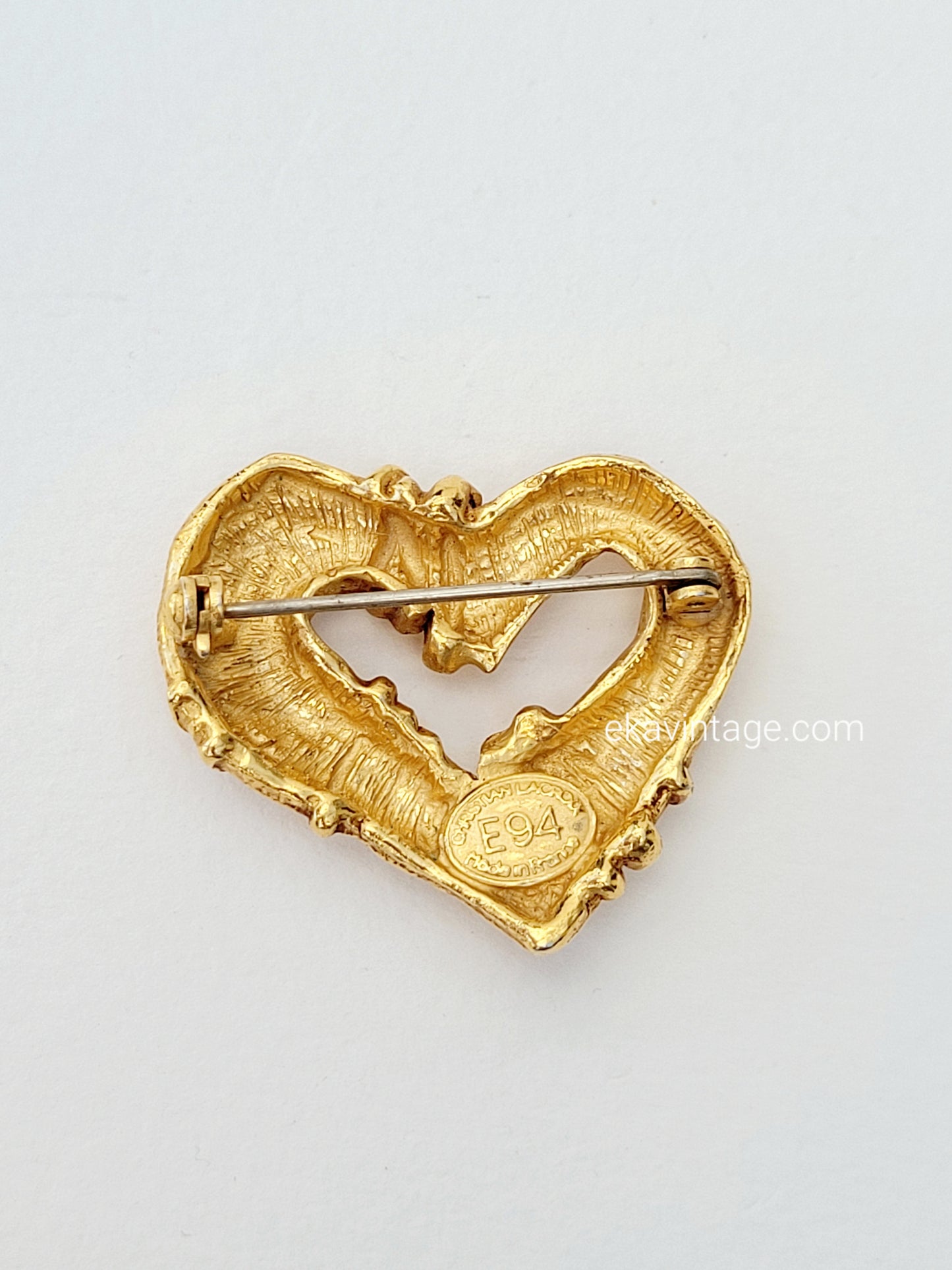 Christian Lacroix - Broche vintage cœur
