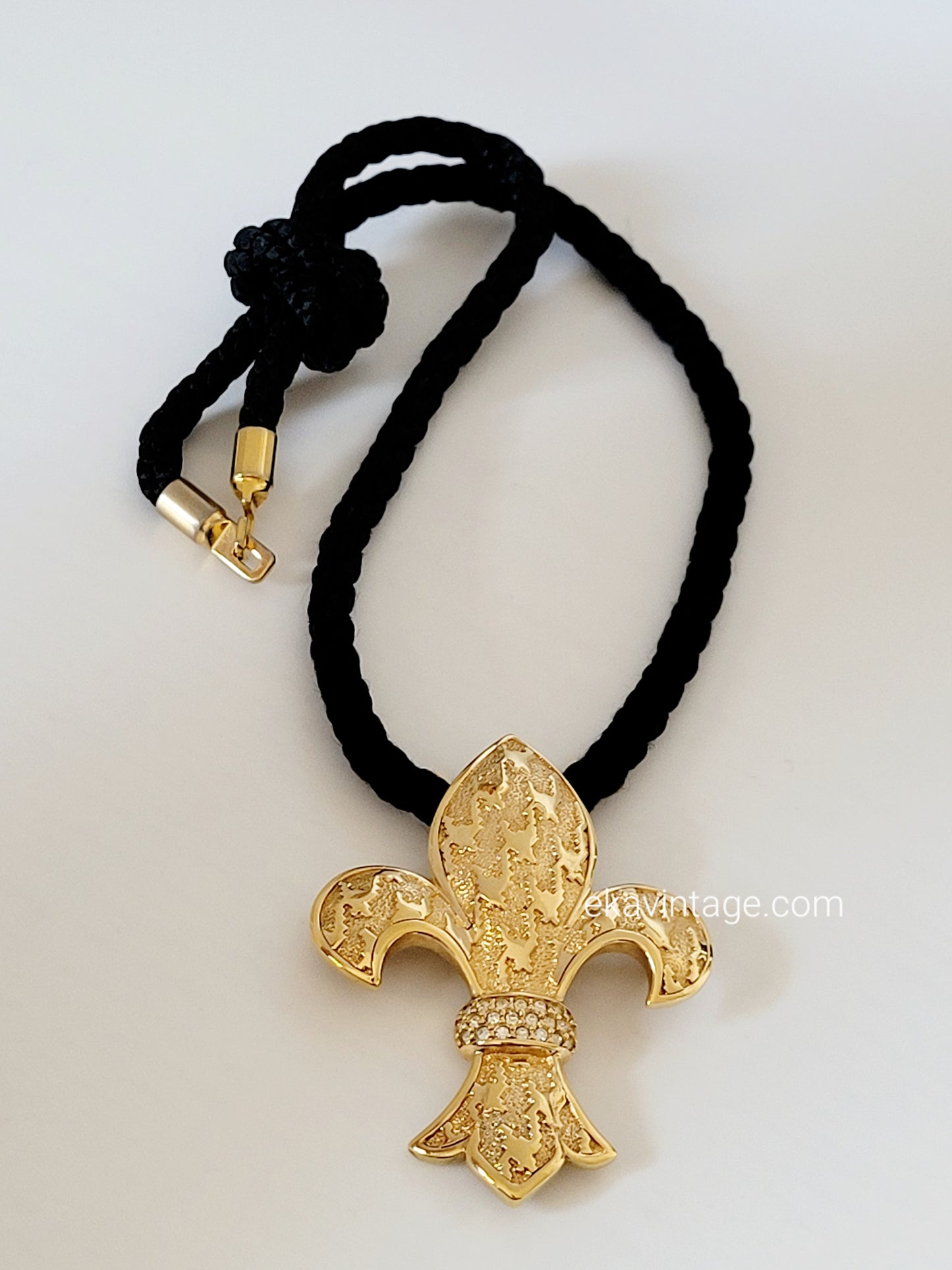 Christian Dior - Broche/pendentif vintage Fleur de Lys