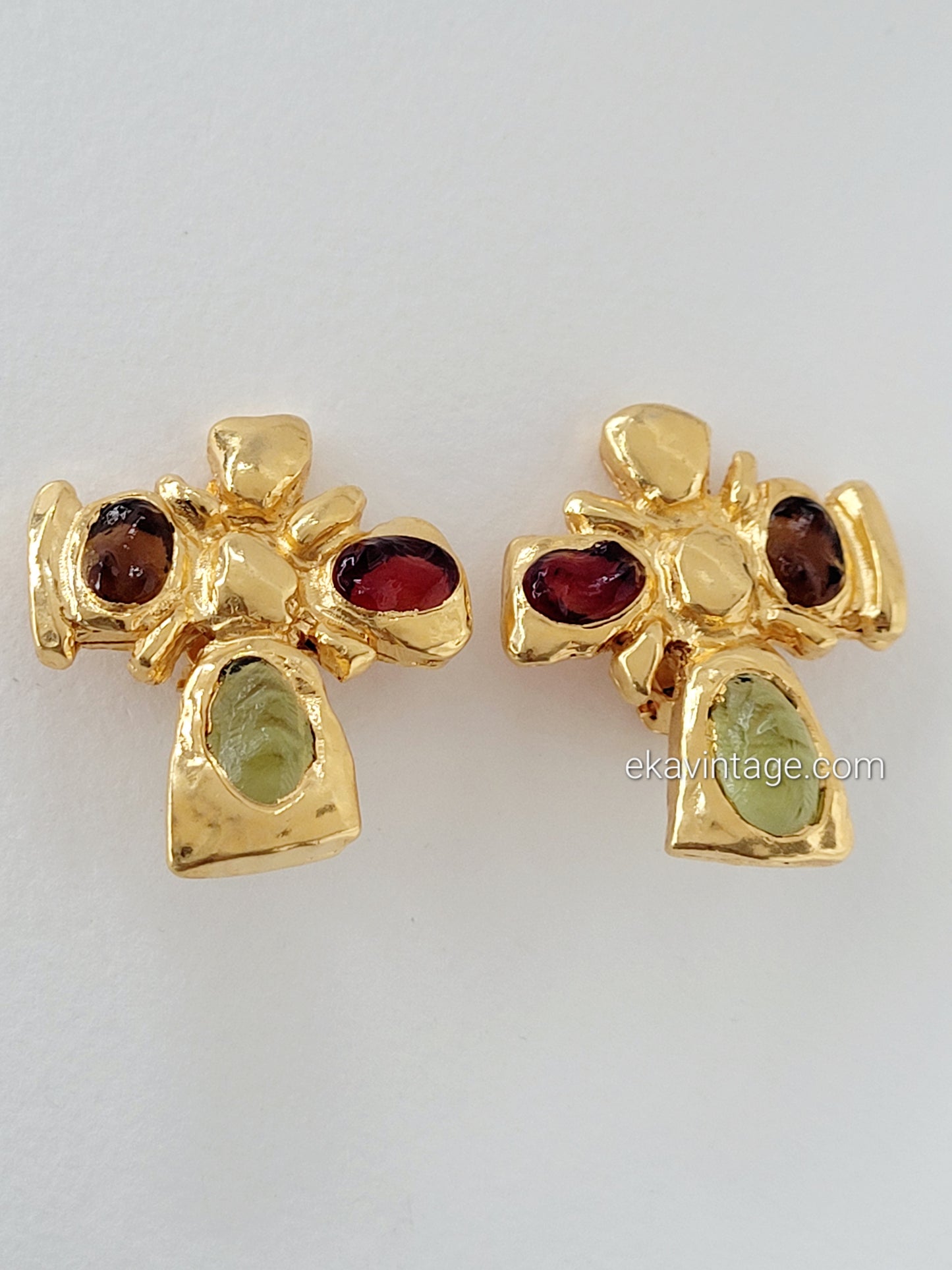 Christian Lacroix - Boucles d'oreilles vintage Croix