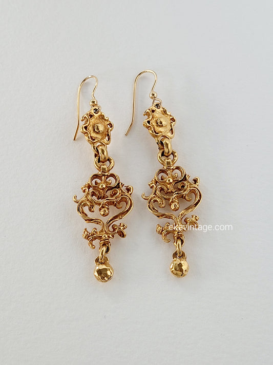 Zarzuelas - Boucles d'oreilles pendantes vintage