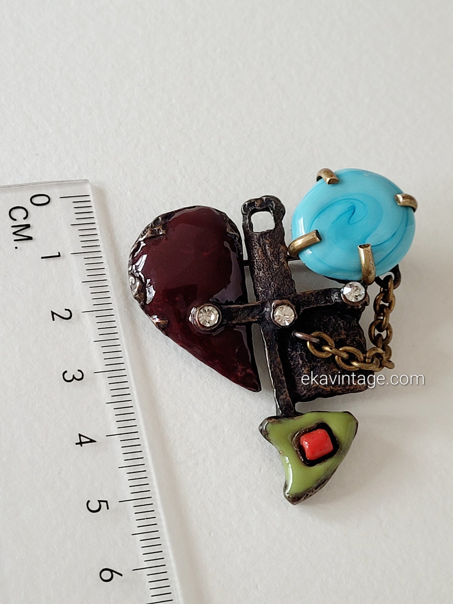 Christian Lacroix-Broche vintage Cœur Noël 96