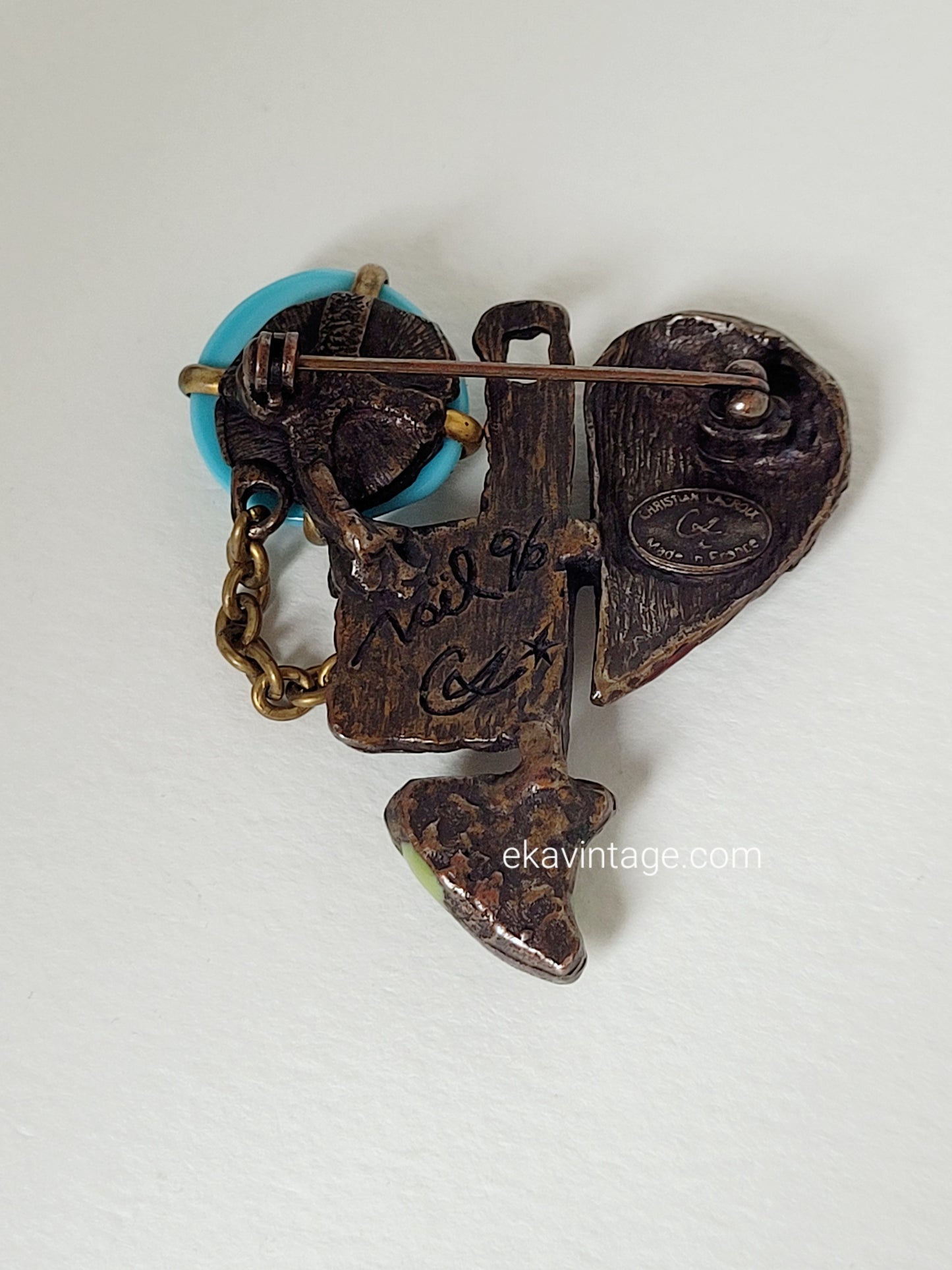 Christian Lacroix-Broche vintage Cœur Noël 96