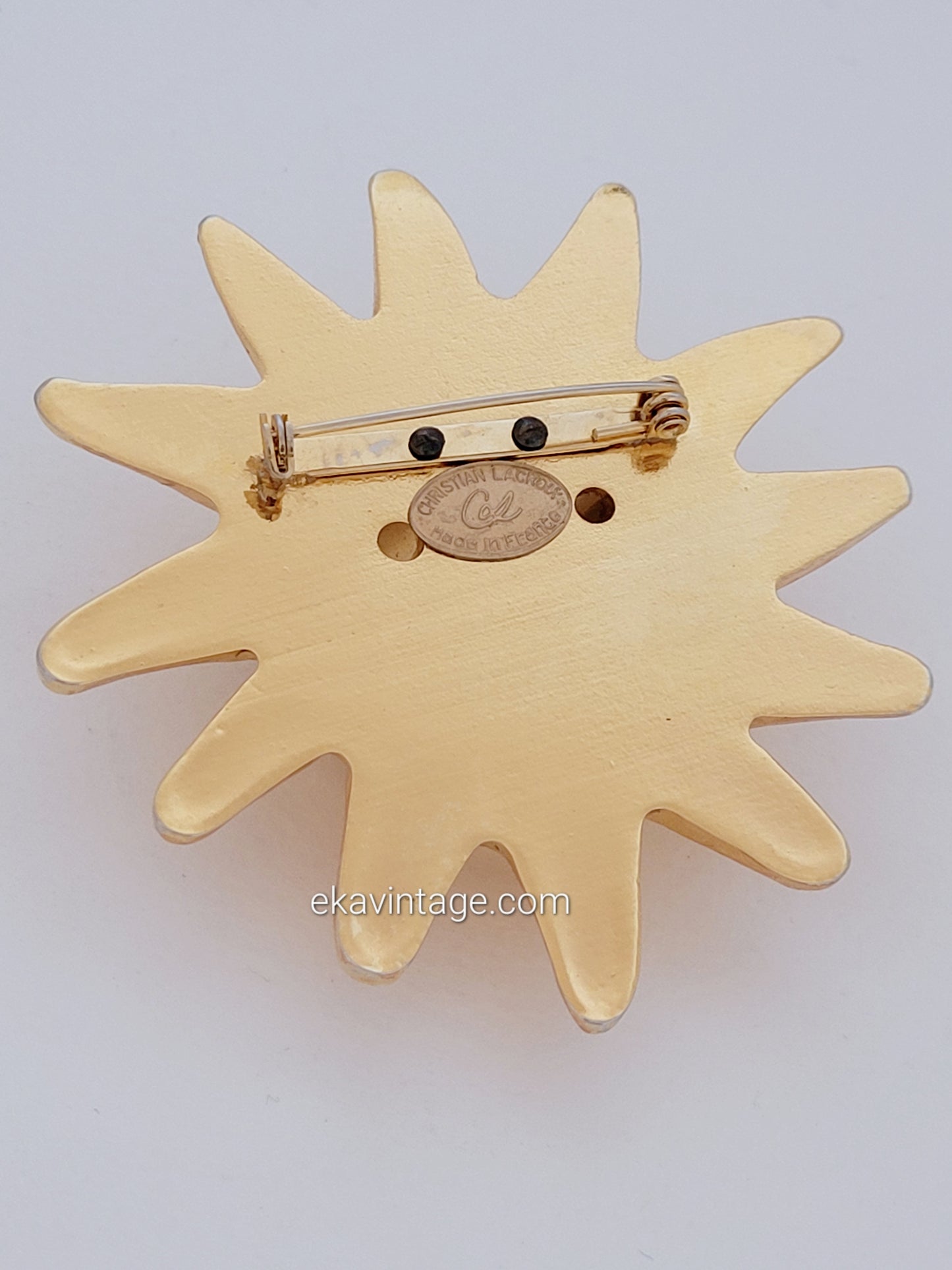 Christian Lacroix - Grande broche vintage Soleil
