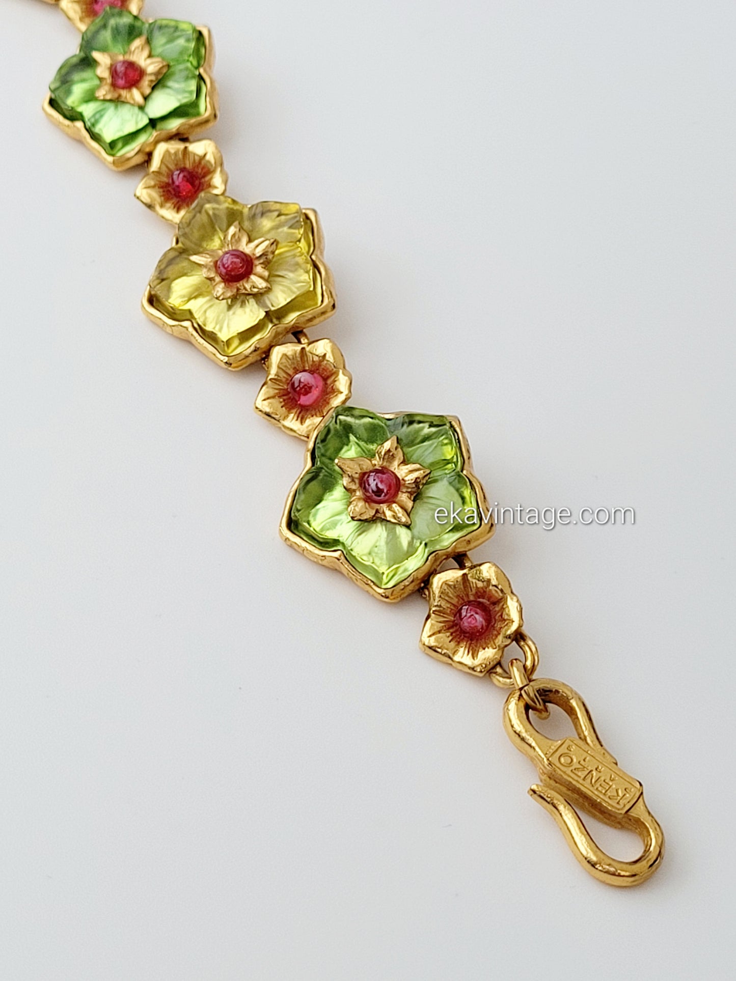 Kenzo Paris - Magnifique bracelet vintage Fleurs