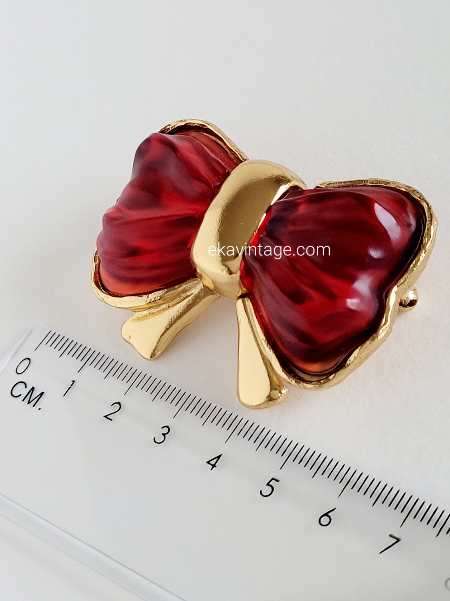 Sonia Rykiel - Broche vintage Nœud rouge