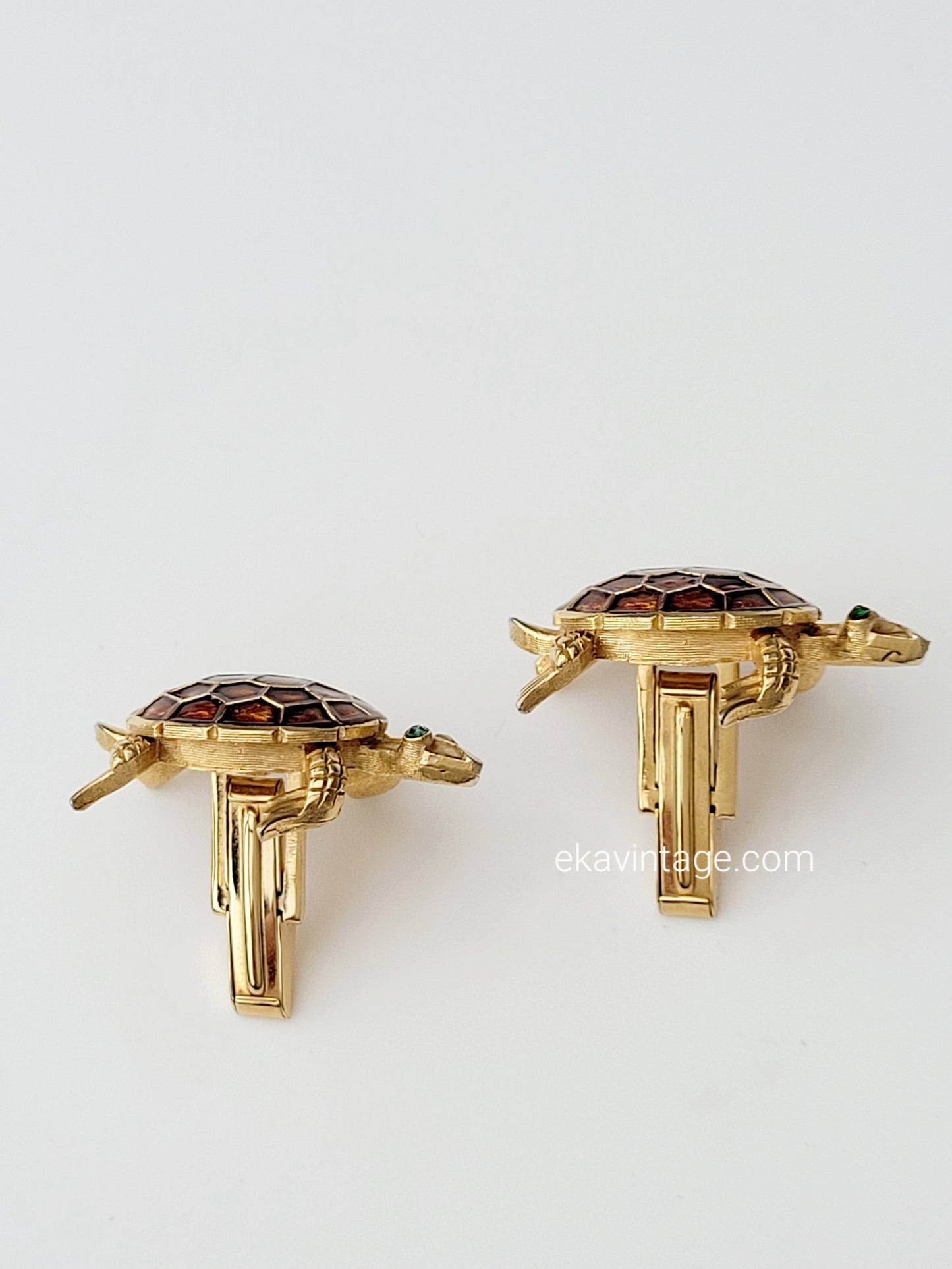 Trifari - Boutons de manchette Tortue