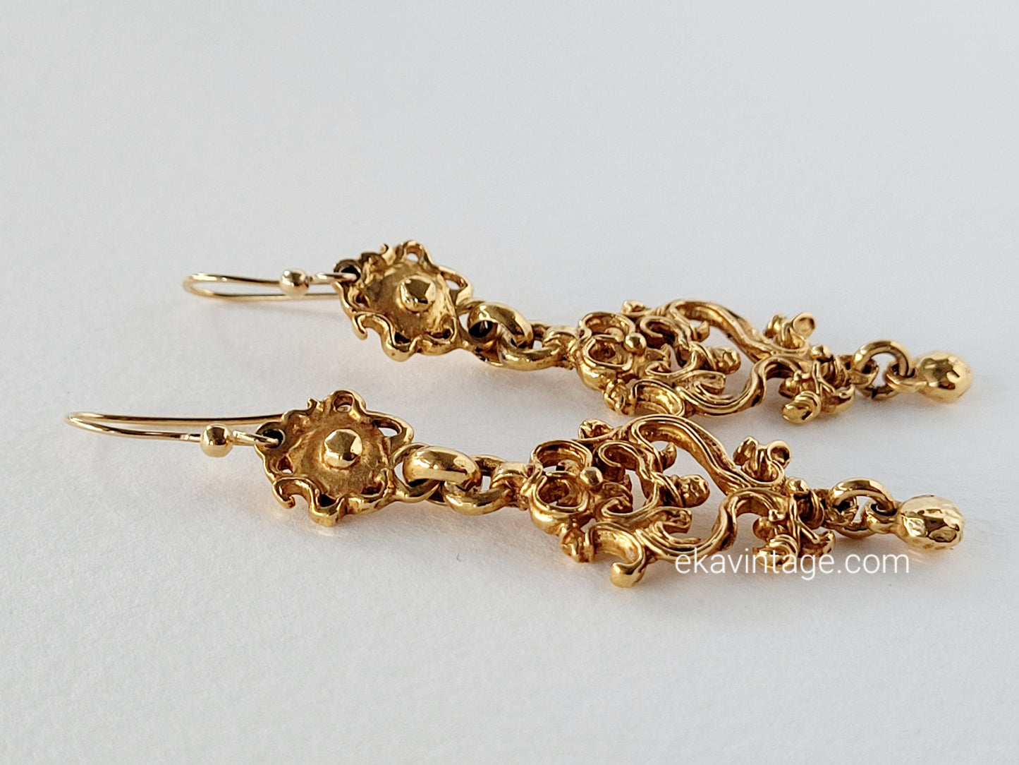 Zarzuelas - Boucles d'oreilles pendantes vintage