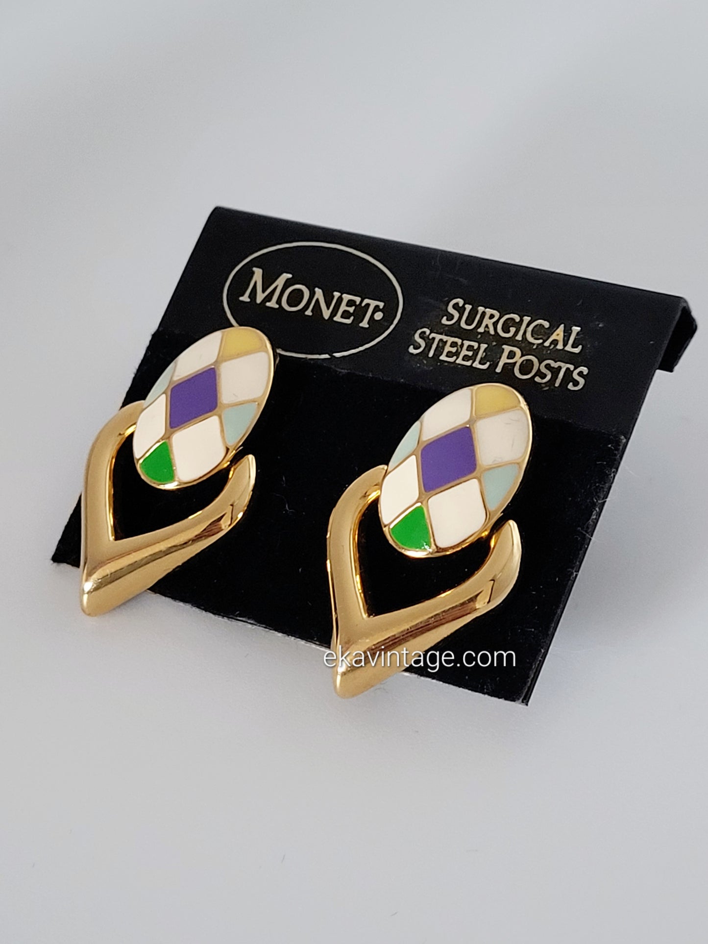 Monet - Boucles d'oreilles vintage