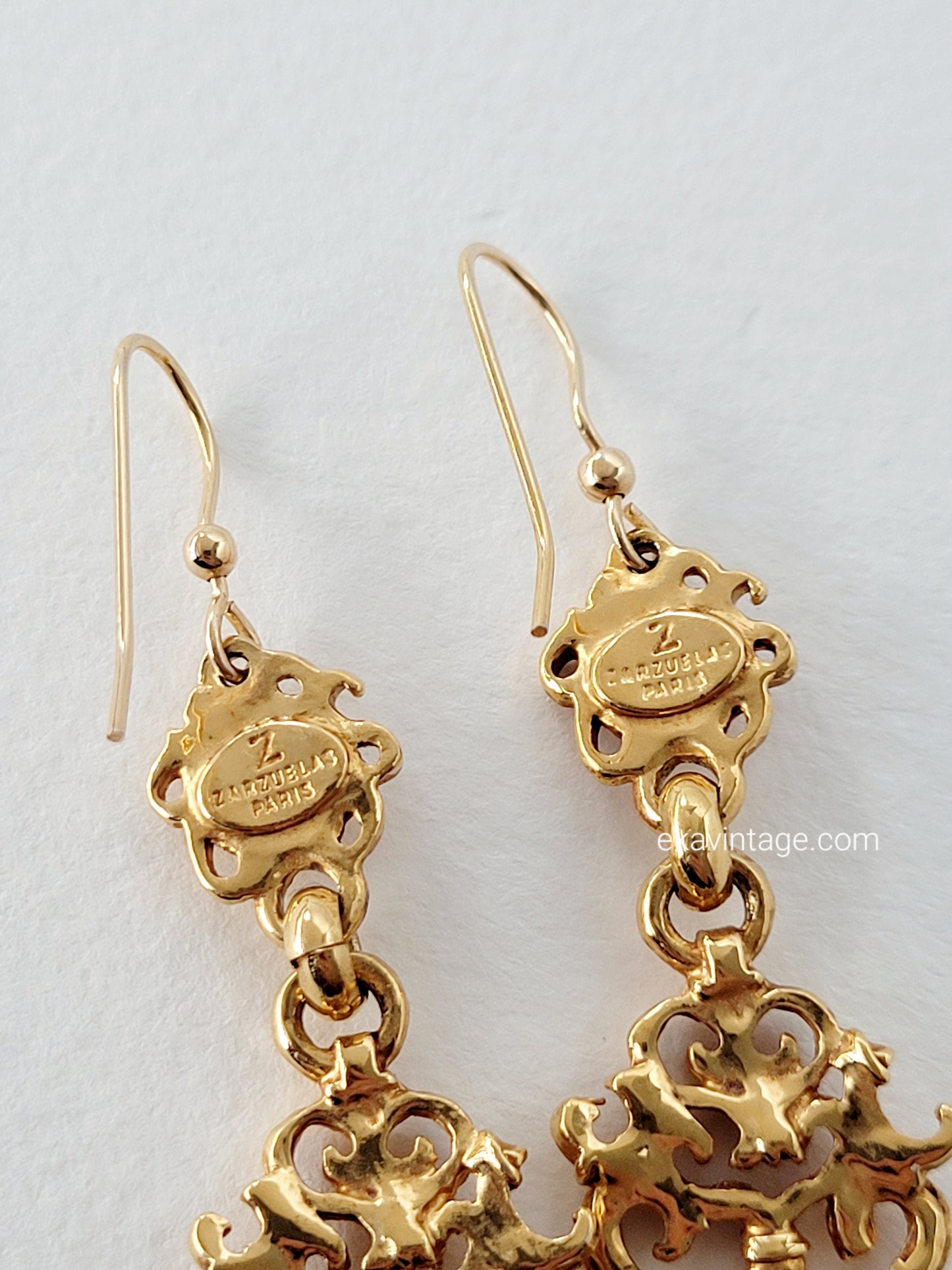 Zarzuelas - Boucles d'oreilles pendantes vintage