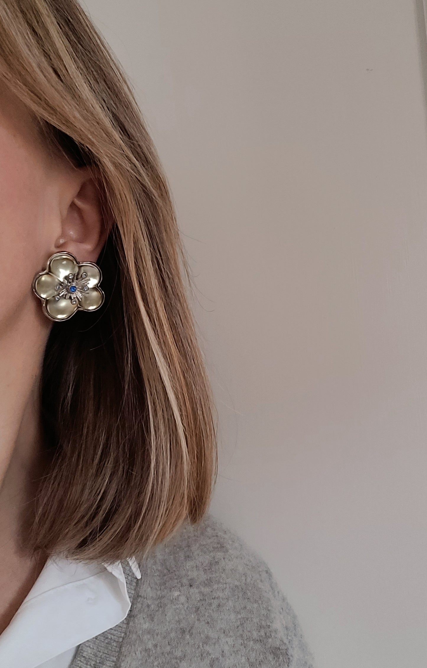 Boucles d'oreilles vintage Kenzo Paris Fleurs