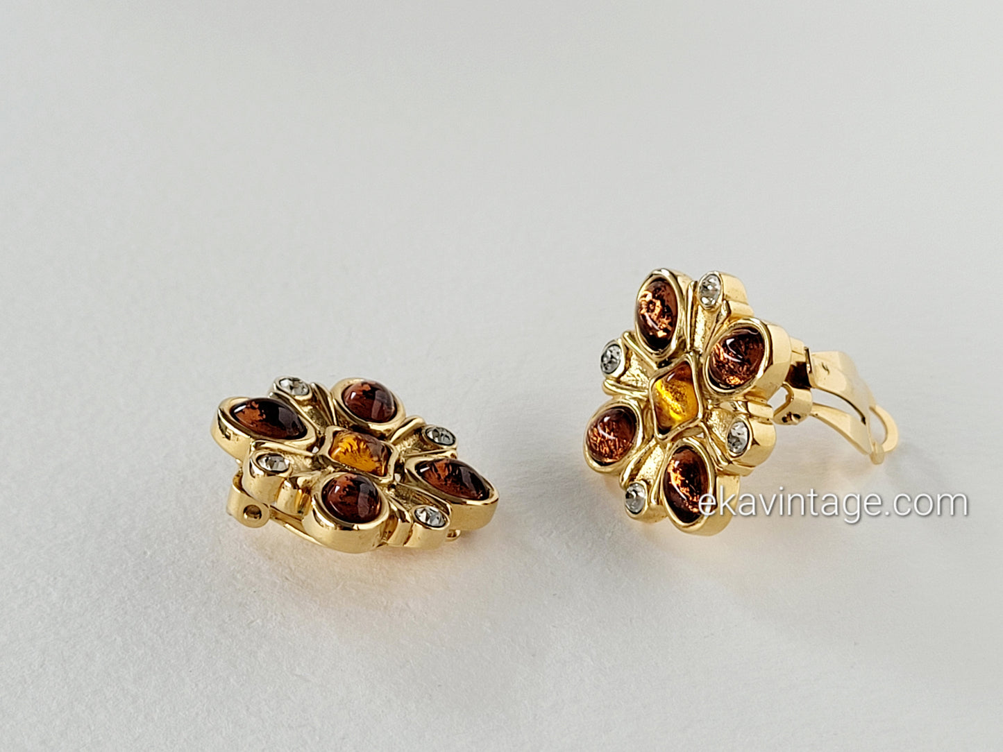 Cabouchon - Boucles d'oreilles vintage