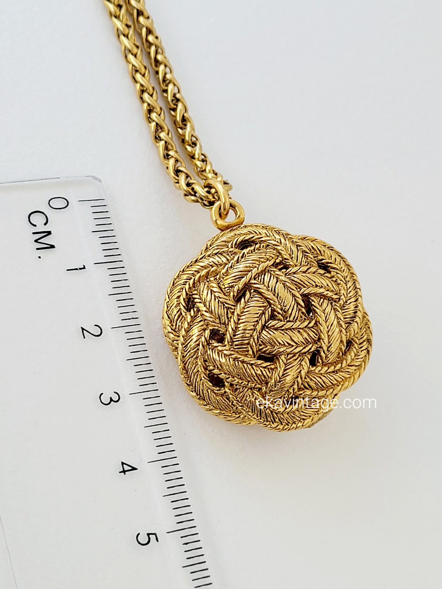 Ungaro Paris - Collier vintage pendentif tressé