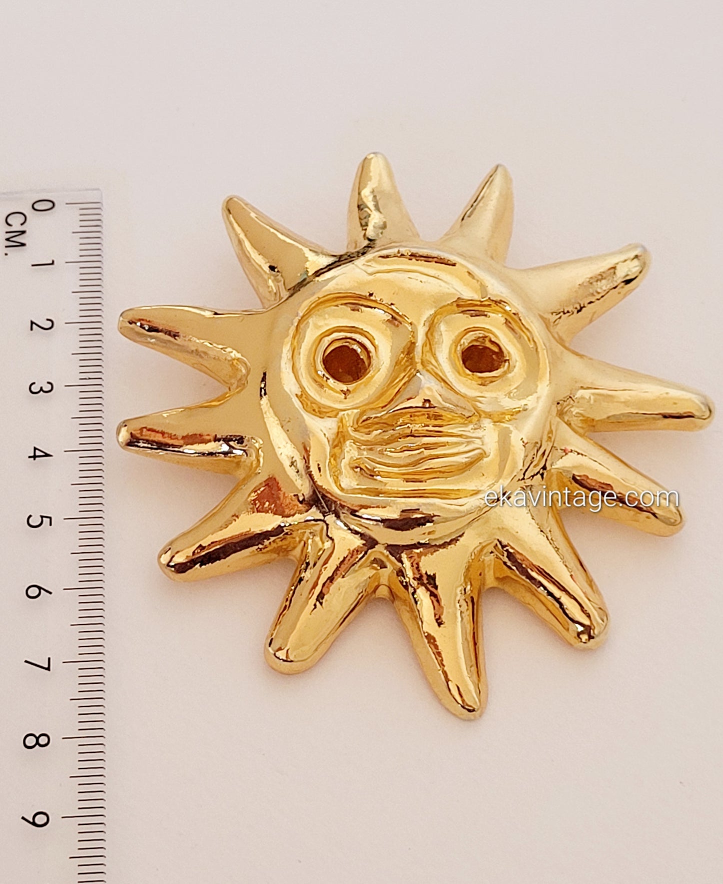 Christian Lacroix - Grande broche vintage Soleil